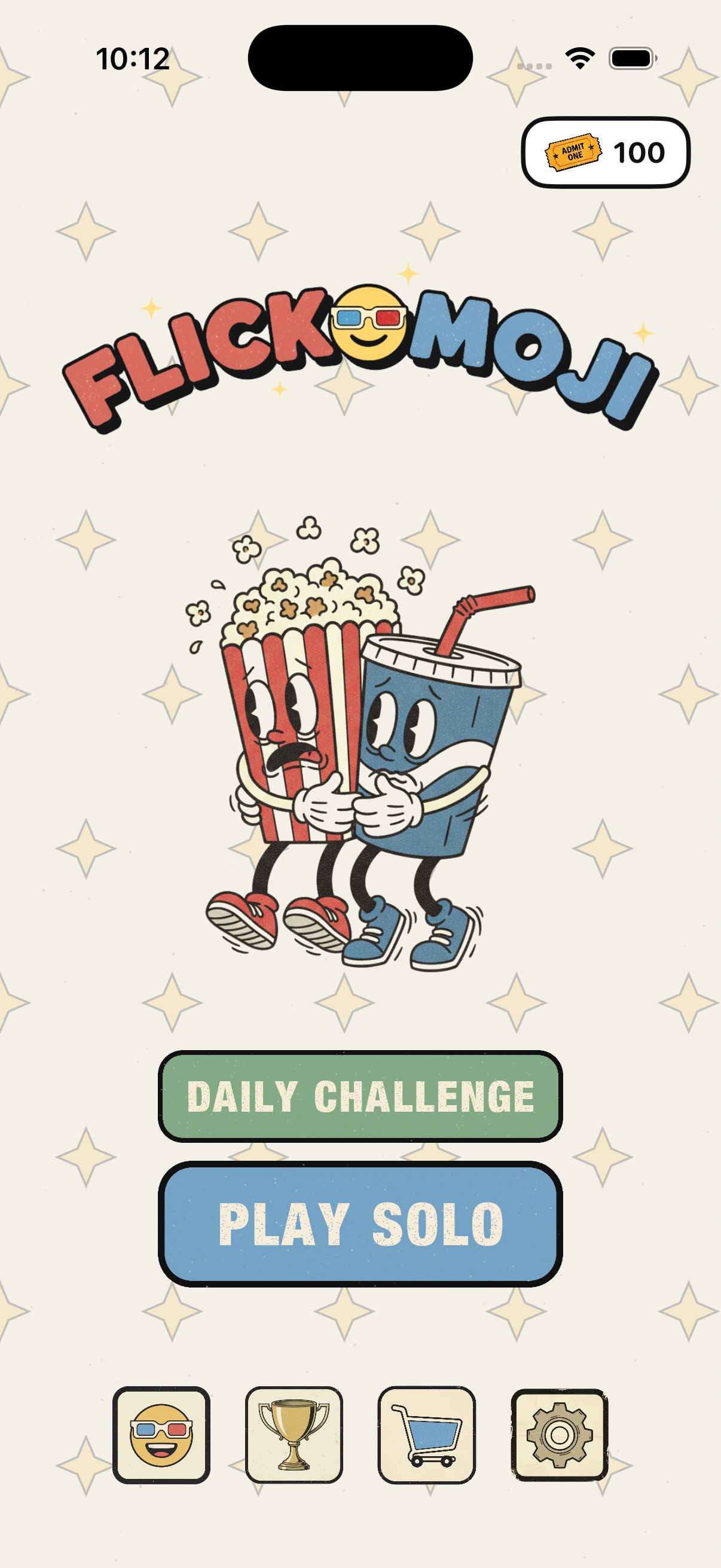 Flickmoji home screen